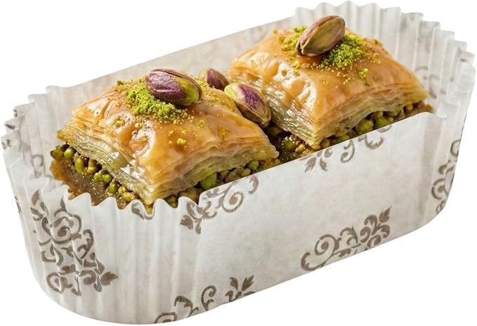 Restaurantware-Premium 3-inch Baking Cups, 1.4 oz: Regular-Ridged Elliptical Paper Baking Cups Perfect for Muffins, Cupcakes or Mini Snacks - Vintage Floral Design - Disposable - 200-CT