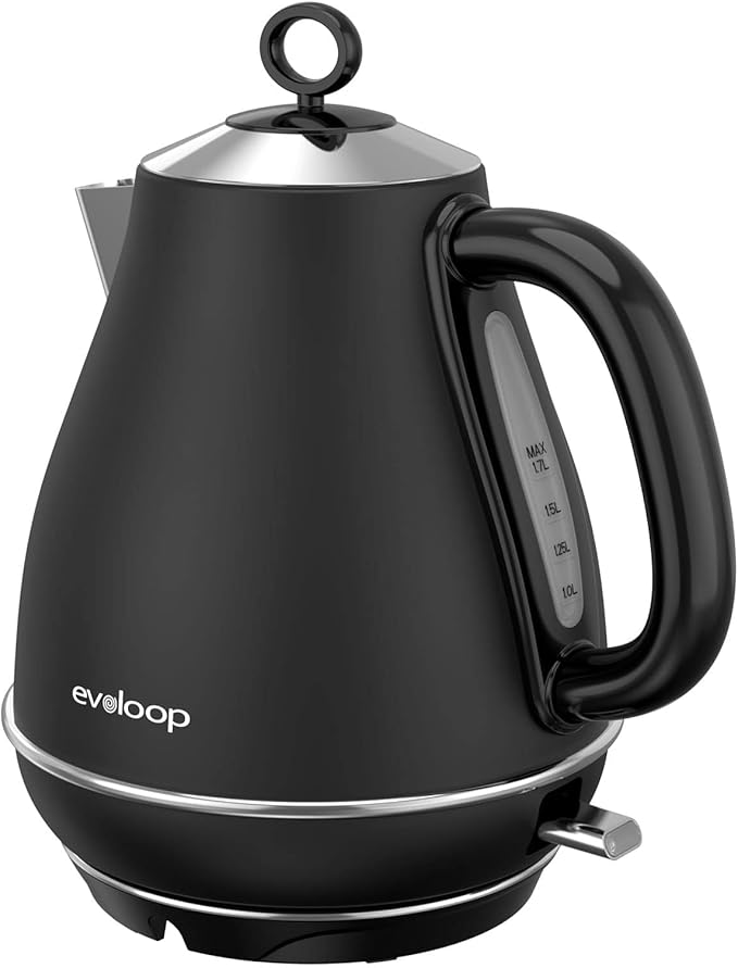 2 Tiers Electric Food Steamer with Evoloop 1.7L Electric Kettles