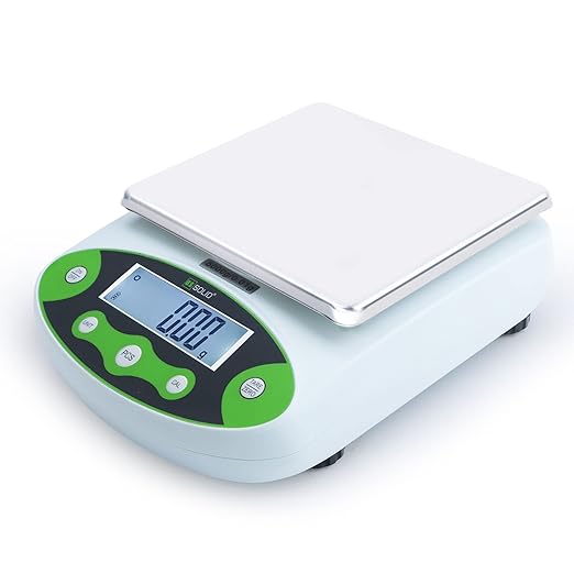 U.S. Solid Digital Analytical Balance 5kg x 0.01g, High Precision Lab Scale, 10 Weighing Units, AC 100V-240V & DC 9V, Piece Counting