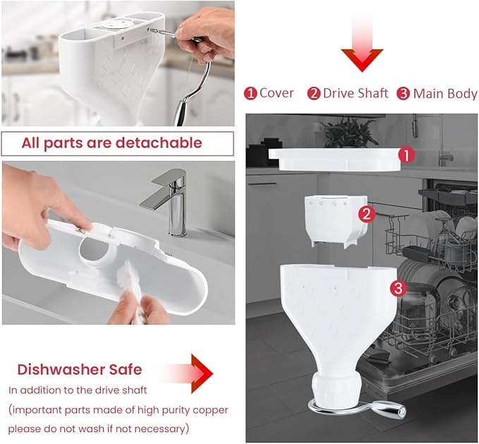 6-Piece Pasta Maker Attachment for KitchenAid Stand Mixer, Heavy Duty Homemade Pasta Press with Dual Feed Ports, Includes 6 Shaping Discs, Dishwasher Safe & Easy Clean Accessories