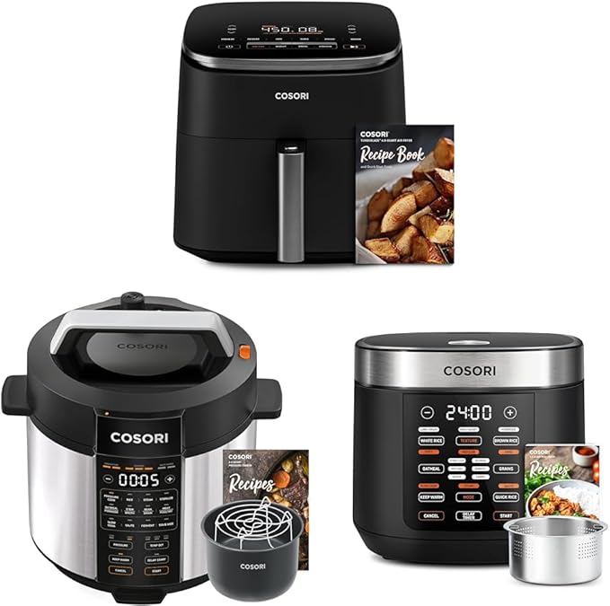 COSORI Air Fryer TurboBlaze 6.0-Quart Compact Airfryer & Electric Pressure Cooker 6 Quart & 18 Functions Rice Cooker