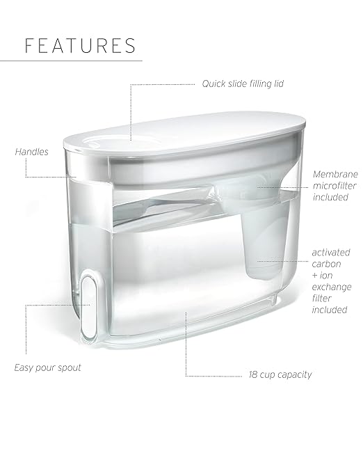 LifeStraw Home– Water Filter Dispenser, 18-Cup