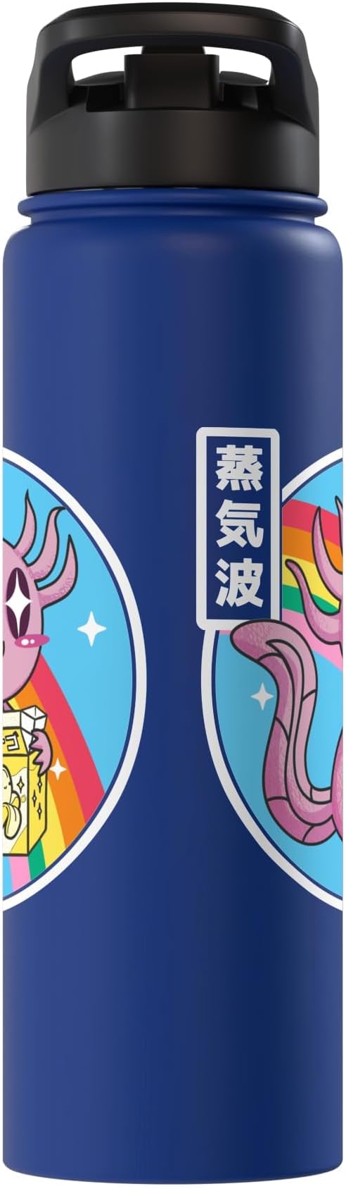 Axolotl Banana Milk Carton Kawaii Retro Rainbow Anime Stainless Steel Insulated Water Bottle
