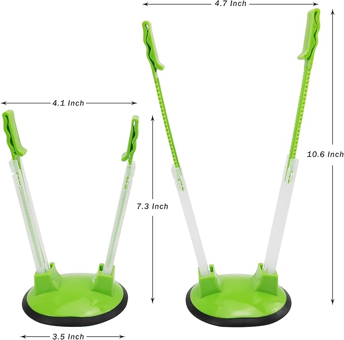Ruibo Baggy Rack Holder For Food Prep/Ziplock Bag, Meal Planning/Plastic Freezer Bag Holders Stand, Green, Pack of 4 - 4 Pcs