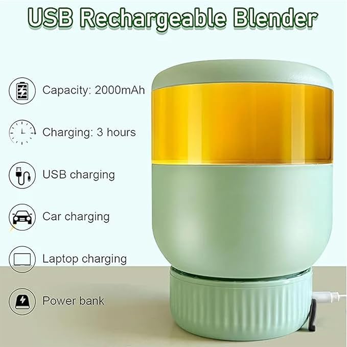 Gemet BPA-Free Electric Citrus Juicer 17 oz, with Straw and Two Lids, 2025 New Portable Blender for Smoothies, Shakes, Food Prep & Frozen Blending (500ML*2)