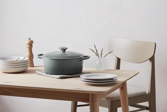 Le Creuset Enameled Cast Iron Signature Round Dutch Oven, 4.5 qt., Sea Salt
