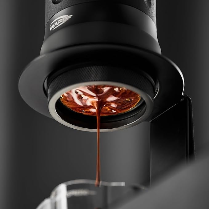 IKAPE Newly KAPO K2 Pro Portable Espresso Machine with Bl uetooth APP Connect & 58mm Bottomless Basket, Electric Coffee Maker 20 Bar Pressure, for Home, Travel, Camping