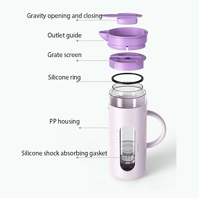 GRFIT Pitcher Cold Kettle for Home, High Temperature Resistant, Cold Kettle Set, Glass Kettle, Cold Bubble Pot Water Jug (Color : Yellow)