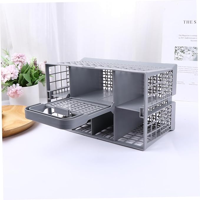 Plastic Kitchen Utensil Storage Rack Dishes Plates Bowls Rack Organizer for Silverware Drainer Space Saving Easy to Clean