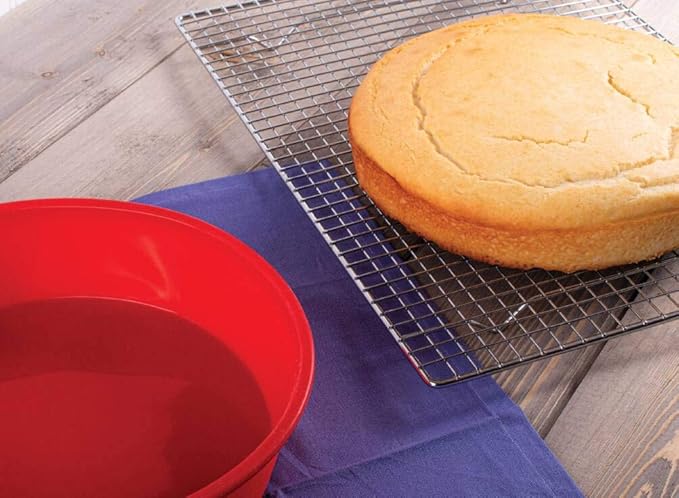 Mrs. Anderson's Baking Silicone 9-Inch Round Cake Pan, BPA Free, Non-Stick European-Grade Silicone, 9.5 x 2.25-Inches