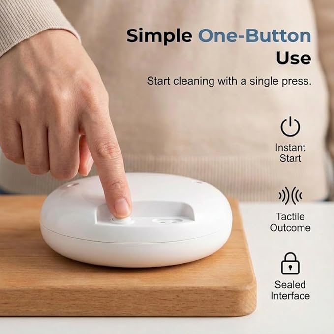 Fruit and Vegetable Washing Machine, Wireless Portable Food Cleaning Machine, Titanium Electrolysis Automatic Vegetable Cleaner for Home Kitchen (White)