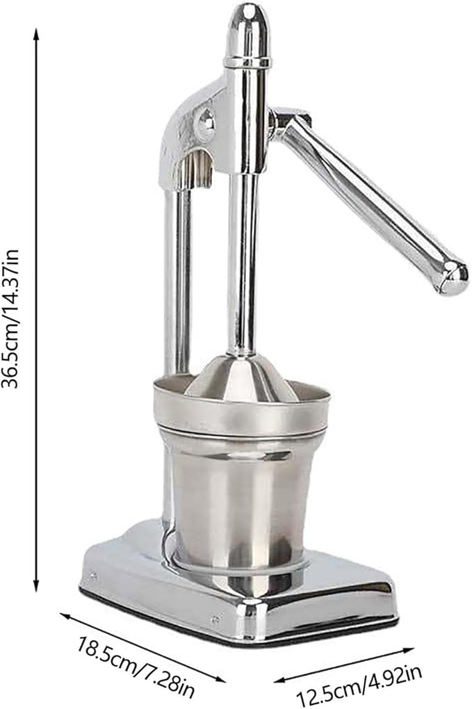 Stainless Steel Lemon Juicer, Heavy Duty Manual Orange Press Squeezer with Easy Clean Design, Handheld Citrus Juicer for Lime, Lemonade, Countertop Use (Green)