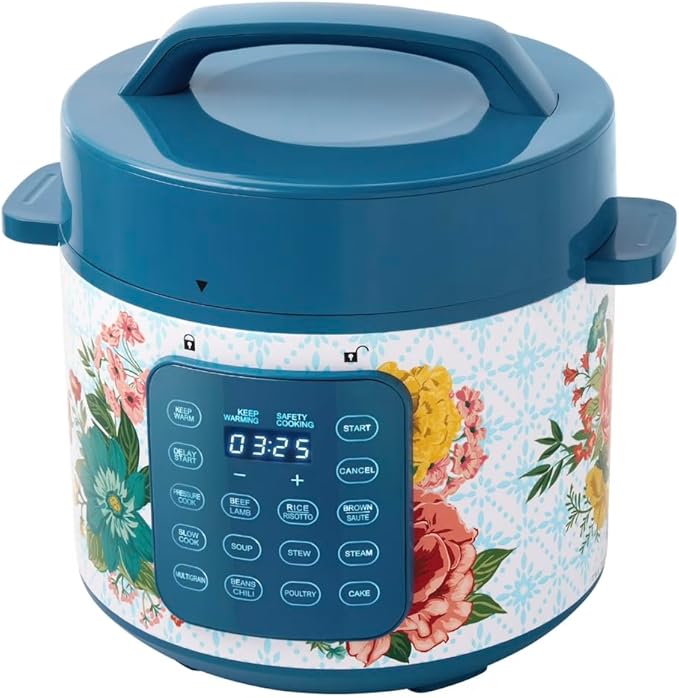 Pioneer Woman Fancy Flourish 6-Quart Pressure Cooker with Touch Control Display