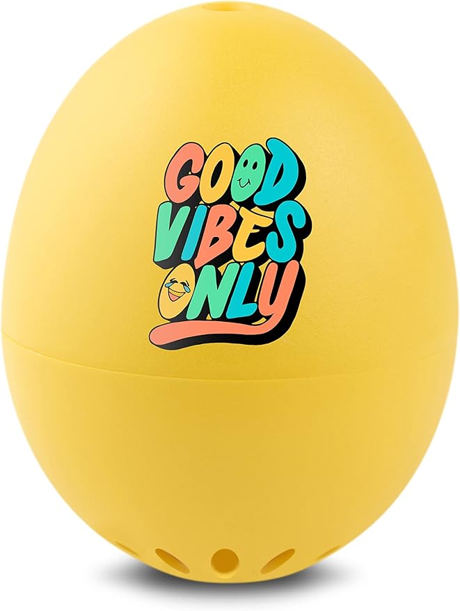 Good Vibes BeepEgg - Singing Floating Egg Timer – Boil Together with The Eggs - Egg Cooker for 3 Levels of doneness - BeepEgg with 3 melodies - Funny Musical Egg Timer - Brainstream
