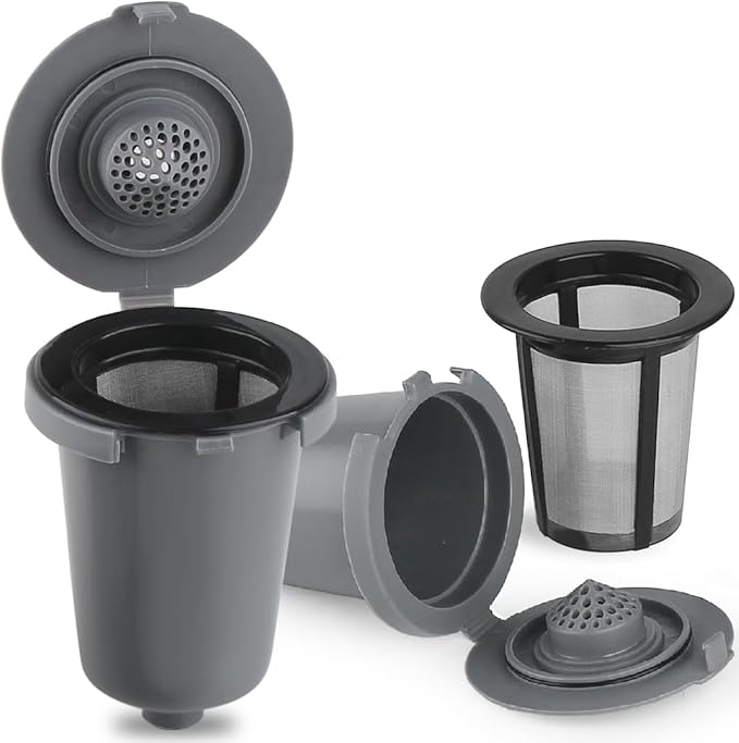 Anbige Replacement Parts 2pcs Grey Reusable Filter Cup, Compatible with Cuisinart Single Serve Coffee Makers