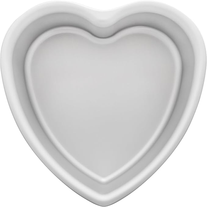 Fat Daddio's PHT-83 Anodized Aluminum Heart Cake Pan, 8 x 3 Inch