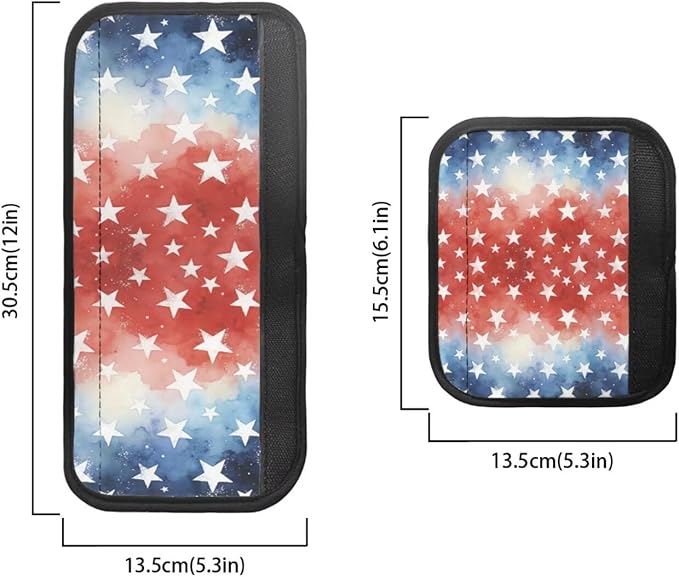 4th of July Refrigerator Door Handle Covers Set of 6 Patriotic America 250th Anniversary Decor Handles Keep Clean Anti-Slip Fridge Accessories Home Decor, USA Theme Star Pattern