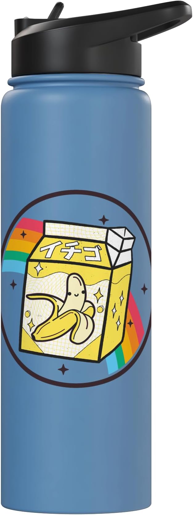 Banana Milk Carton Rainbow Japan Style Otaku Vaporwave Anime Stainless Steel Insulated Water Bottle