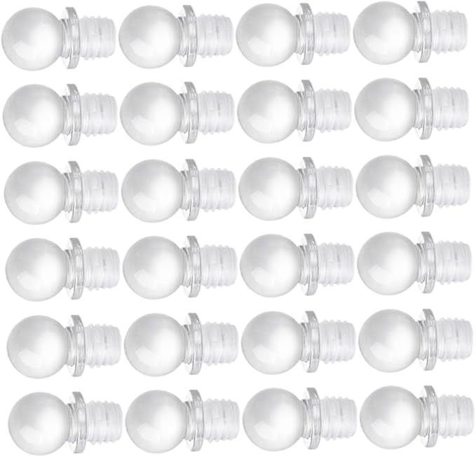 Mobestech 24pcs Glass Ball Wine Stopper Decorative Ball Stoppers for Bottle Sturdy Silicone Glass Multi-purpose for Wine Perfume Oil