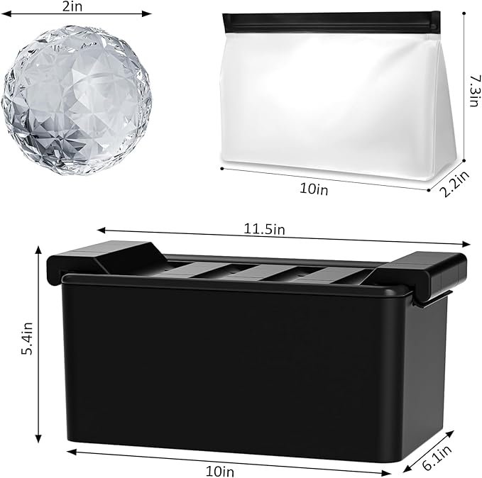 Bangp Premium Clear Ice Ball Maker with Storage Bag,8 Distinctive 2 Inch Crystal Clear Ice Balls for Whiskey,Cocktails & Bourbon,Gifts for Men