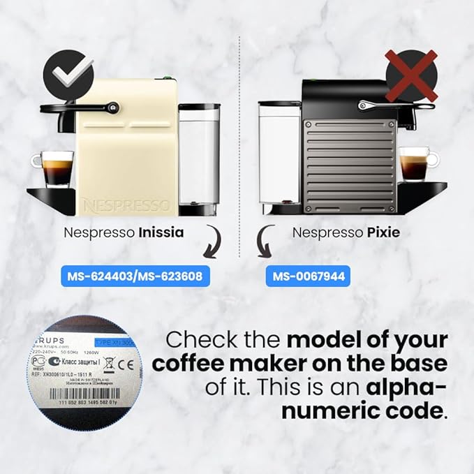 ANAKEL HOME Replacement Coffee Machine Water Tank MS-624403 Compatible with Nespresso Inissia Coffee Machine | Resistant Plastic, Includes Lid, 0,7L / 23,66oz | NOT COMPATIBLE WITH PIXIE MODEL