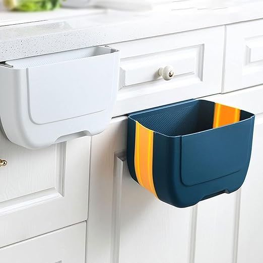 Hanging Trash Can, Kitchen Garbage Bin Waste Bins, Foldable Trash Can Wall-Mounted Trash Can Cabinet Door Hanging Trash Can Portable Storage Bin Trash Can (Size : B)