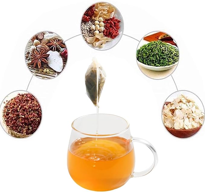 Tea Filter Bags with Free Tea Spoon, Safe & Natural Material, Disposable Tea Infuser for Loose Leaf Tea, Coffee, Spice, Herbs (200 PCS)