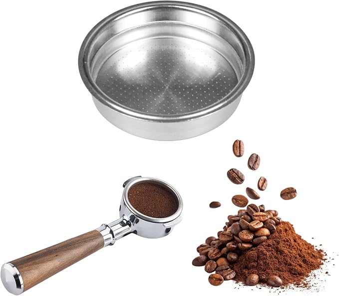 1 Pack 51mm Stainless Steel Coffee Filter Basket, Espresso Portafilter Machine Parts Compatible with CASABREWS, Gevi (1, One Cup)