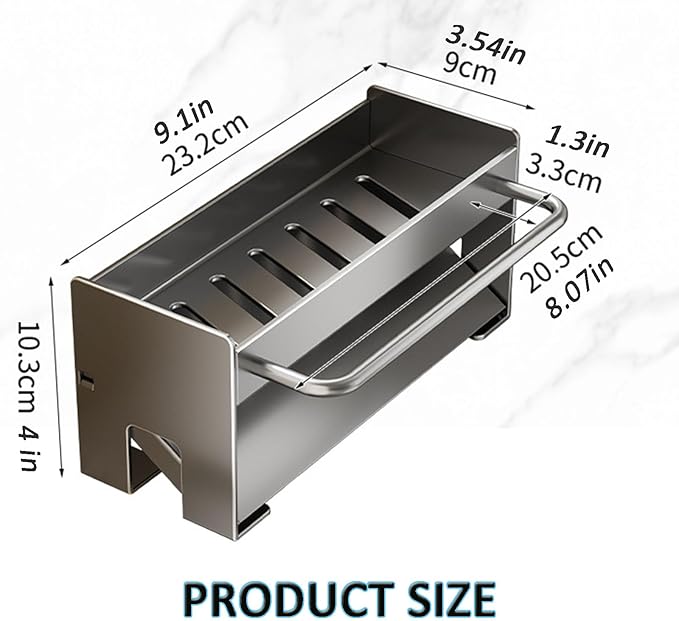 Utensil Holder,Compact Kitchen Sink Drying Rack - Durable and Stylish Solution,Self-Draining Tray Design,with Rag Rack（Gray）