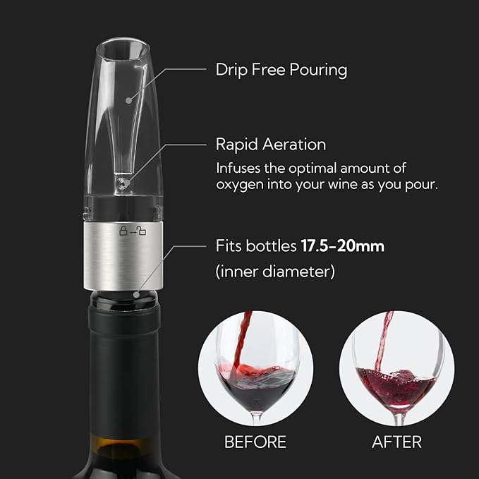 KITCHENDAO Wine Saver Pump and Wine Aerator Pourer