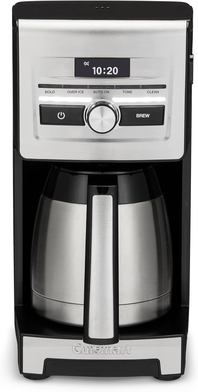 Cuisinart Personal Brew 10-Cup Thermal Coffee Maker, Fully Automatic Programmable Coffee Machine with Hot or Over Ice Options, Brew Strength Control, 52 Ounce Removable Water Reservoir, DCC-10