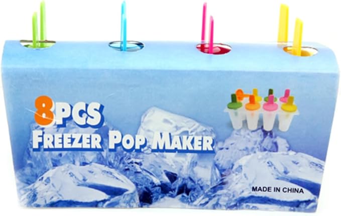 Zerodeko 16pcs Reusable Ice Lolly Maker Molds Set Fun and Healthy Freezer Treats Random Colors Food-grade Easy Juices Yogurt and Pudding