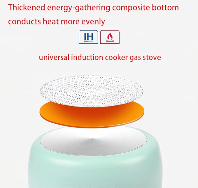 1.2L beige small milk pot with lid cute wooden handle household non-stick pan hot milk baby baby food supplement pot noodle soup pot(size: 5.1 inches long x 3.5 inches high)