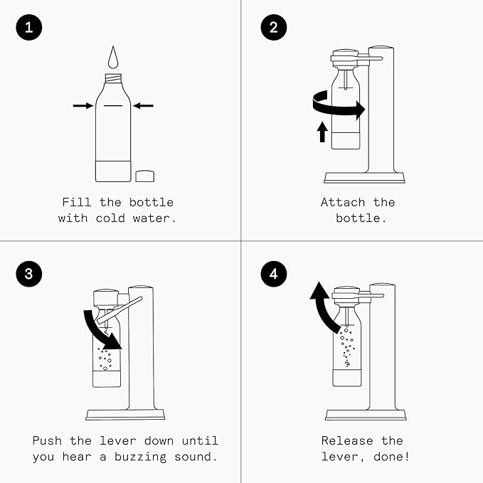 Aarke Carbonator lll with CO2 Cylinder, Sparkling & Carbonation Water Machine, Stainless Steel with PET BPA-Free Reusable Bottle Volume 1L/34 fl oz (Sand)