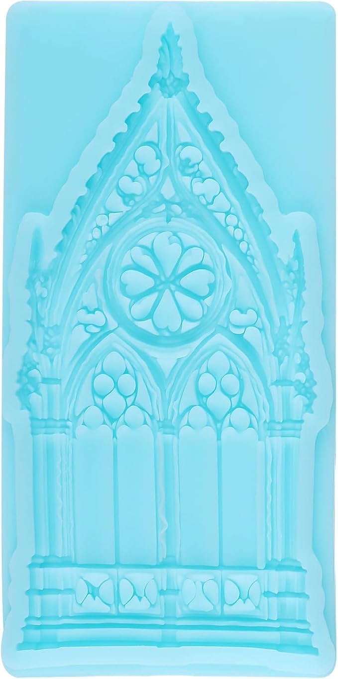 Retro Gothic Window Fondant Silicone Molds for Cake Decorating Cupcake Topper Chocolate Candy Gum Paste Polymer Clay