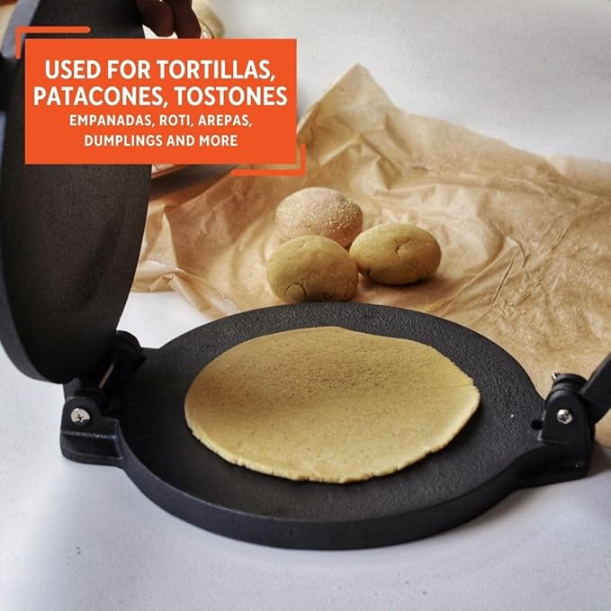 IMUSA USA Tortilla Press, 10" DS, Black