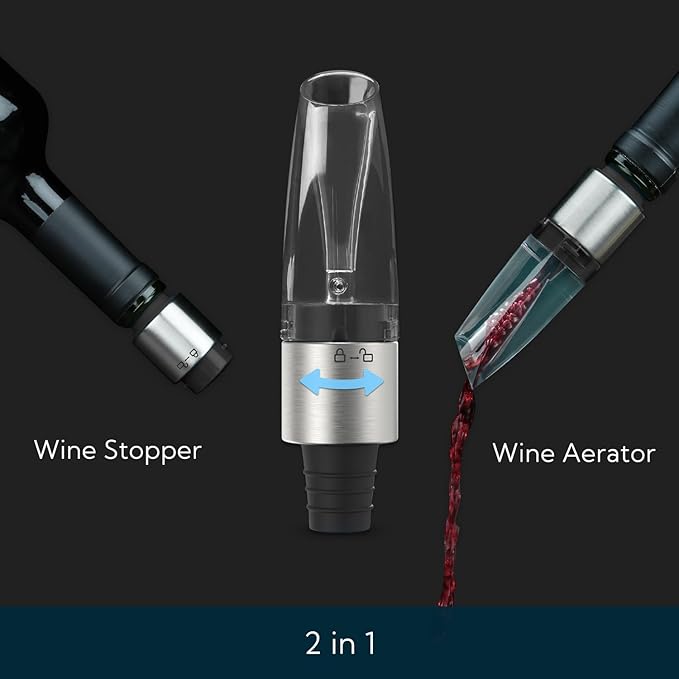 Wine Aerator Pourer and Wing Corkscrew Wine Opener