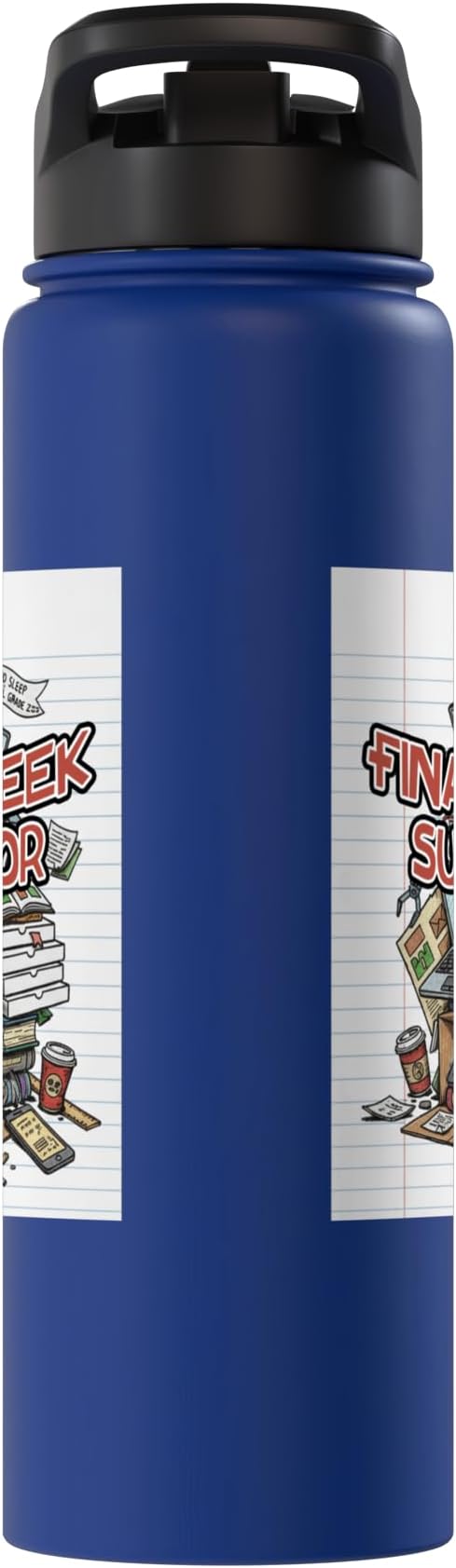 Cafeteria Critic - Student Lunch School Humor Food Chaos Stainless Steel Insulated Water Bottle