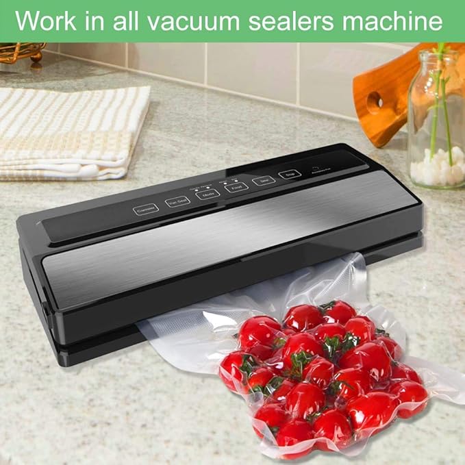 O2frepak Multi-Size 50x 6''x10'',50x 8''x12'',50 X10'' X13''and 2 Rolls11''x20',2 Rolls 8''x20' BPA Free Sous Vide Seal a Meal Commercial Grade Vacuum Seal PreCut Combo Pack Bags Rolls
