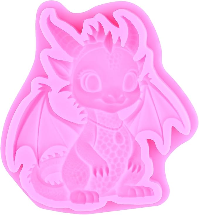 Dragon Fondant Molds Dragon Silicone Candy Mold For Cake Decoration Cupcake Topper Candy Polymer Clay Chocolate Gum Paste Set Of 2
