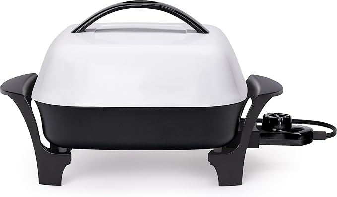Presto 06620 11-Inch Electric Skillet,Black/White