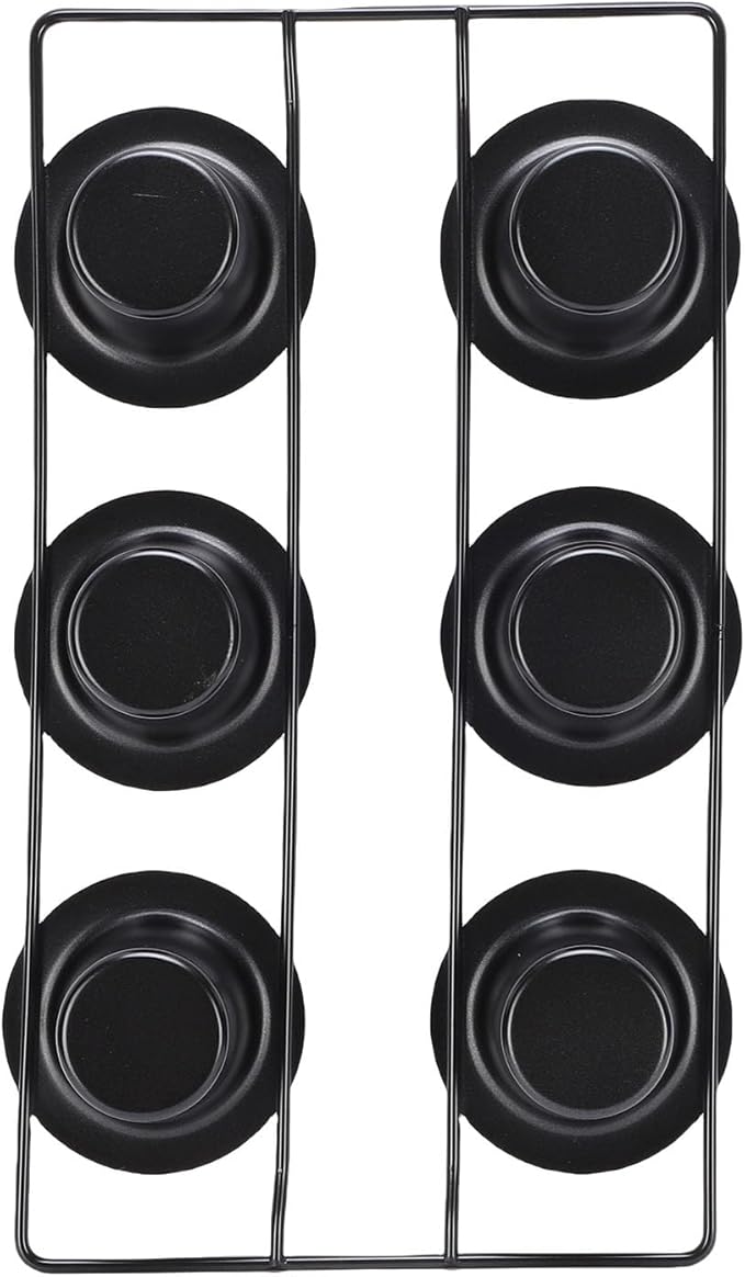 TOPINCN 6 Cup Popover Pan, Non Stick Carbon Steel Bakeware for Muffins Popovers, with Wire Rack for Even Baking and Easy Cleanup