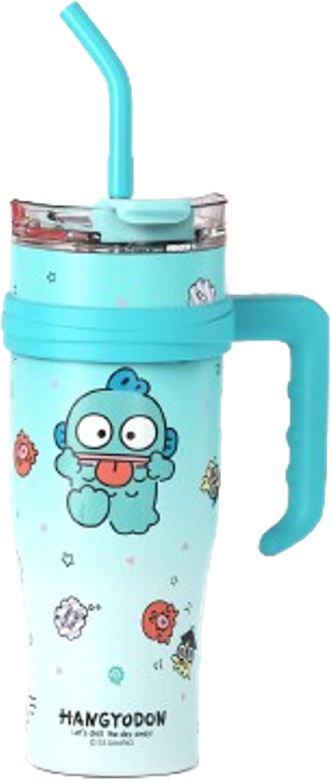 Hangyodon Stainless Steel Insulated Tumbler with Lid, Straw & Handle 1200ml - XL Size