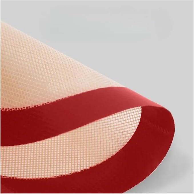 1 Piece Silicone Baking Mat Non Stick Heat Resistant Oven Liner Sheet for Cookie Macaron Bread Tool(Red 40x30cm)