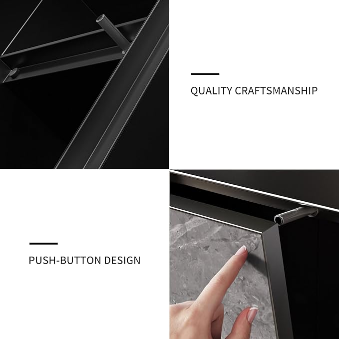 Recessed Bathroom Trash Can & Toilet Paper Holder Tile-Friendly Built-in Hidden Garbage Bin Stainless Steel Recessed Storage Cabinet Shower Nich for Toilet Bathroom Hotel,E