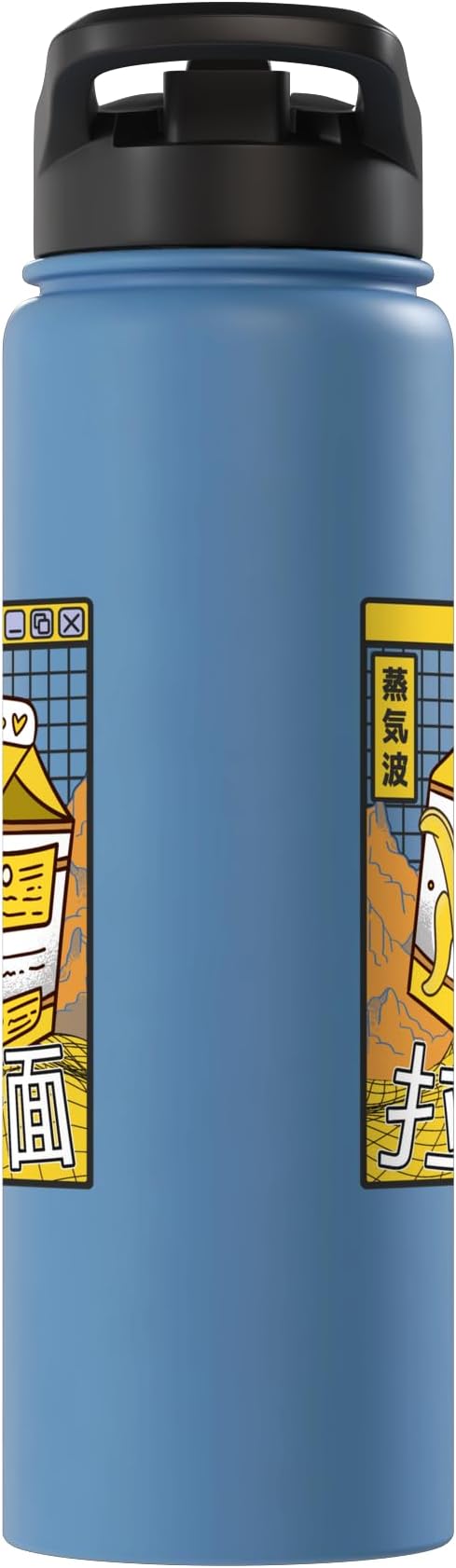 Banana Milk Carton Digital Japan 80s Otaku Anime Vaporwave Stainless Steel Insulated Water Bottle