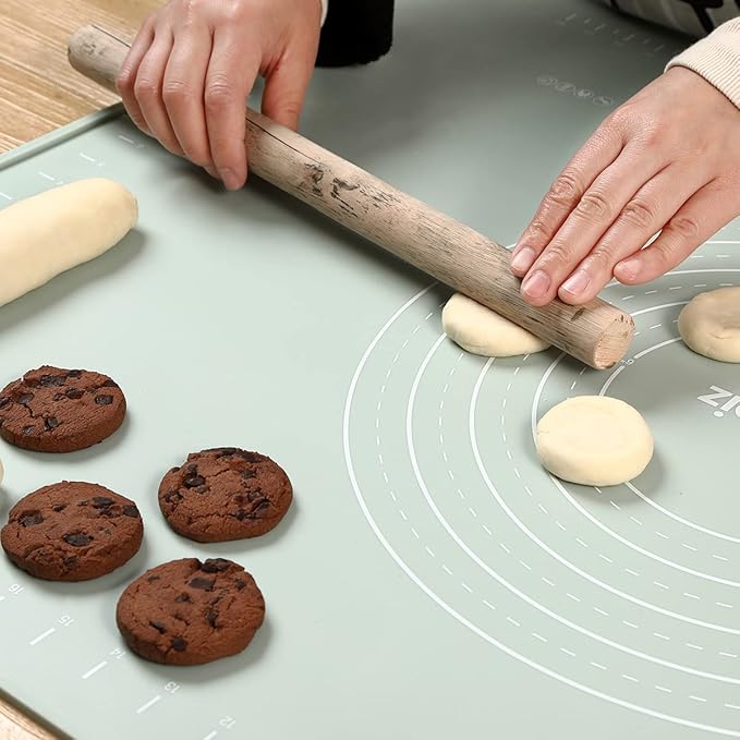Silicone Pastry Mat 32"*24" Extra Thick Non Stick Baking Mat Food Grade Silicone Dough Rolling Mat with Edge Heightening Large