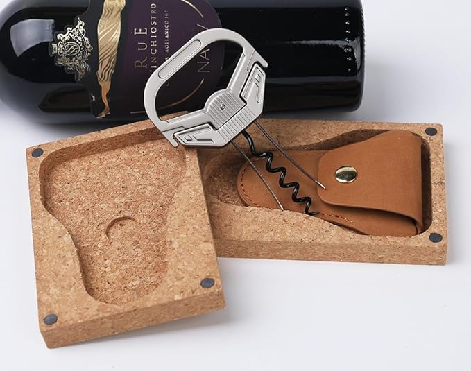 WINE COUPLE Ah So Wine Opener - Easy Vintage Cork Remover for Delicate Old Corks, Two Part Opener, Fragile Wine Bottle, Recognized by Sommeliers