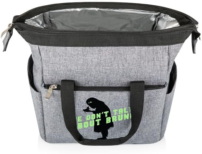 PICNIC TIME Disney Encanto Bruno On The Go Lunch Bag, Soft Cooler Lunch Box, Insulated Lunch Bag, (Heathered Gray)