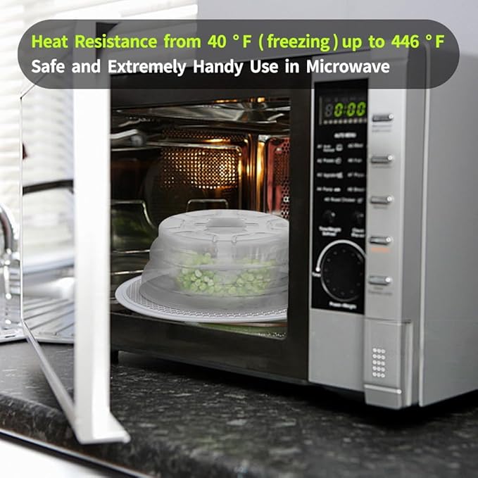 2 in 1 Microwave Cover - Versatile Mat & Splatter Guard - 12 Inch, Collapsible, Silicone Trivet